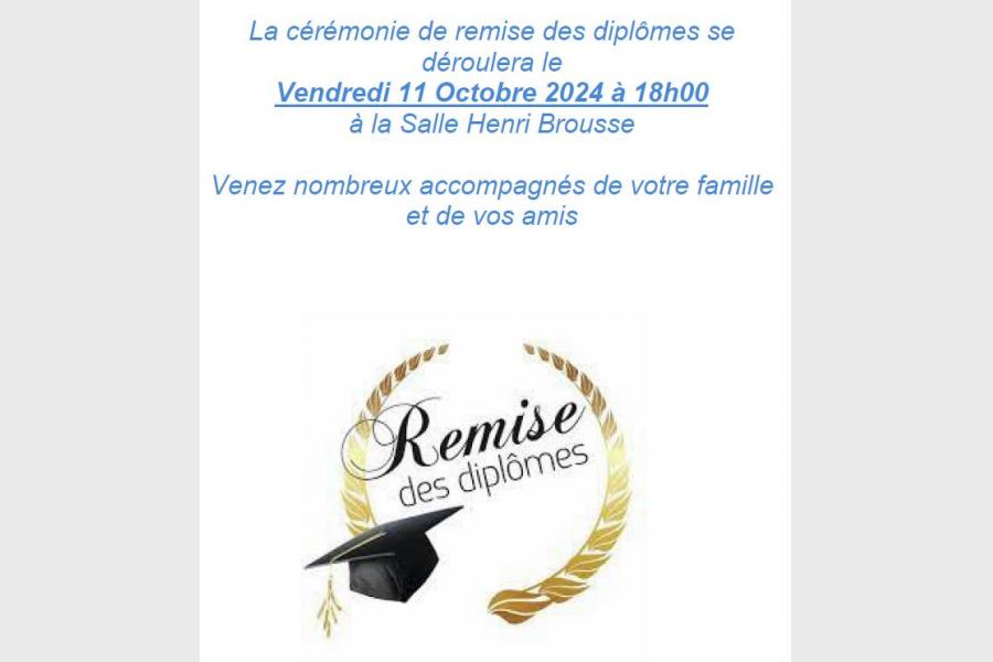 Remise de diplômes 2024